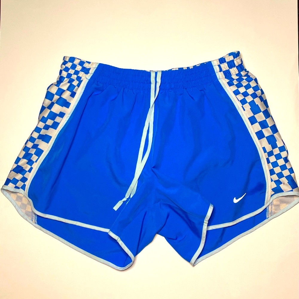Blue checkered Nike shorts